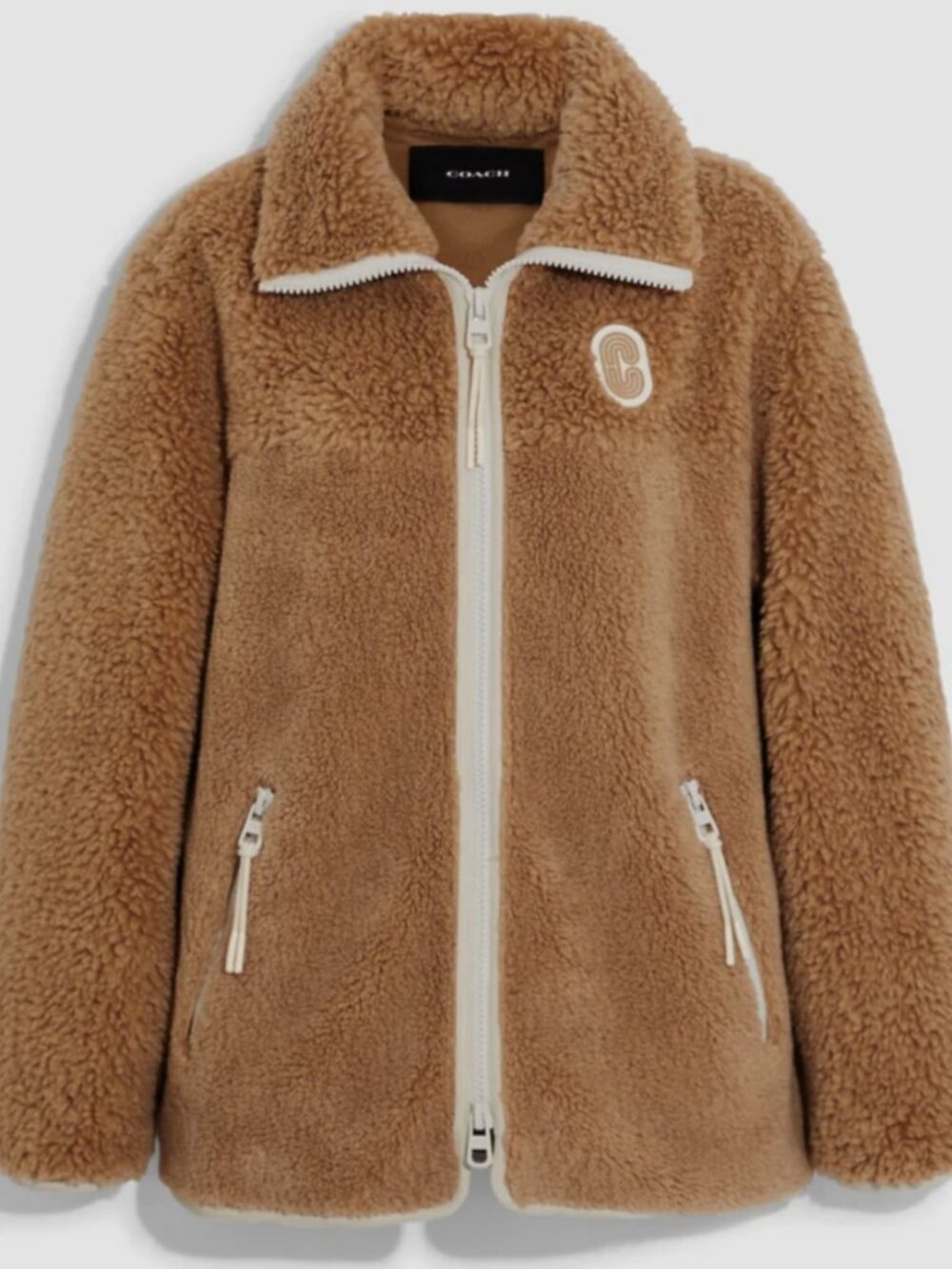 COACH Tonal sherpa zip up - Brand New, Never Worn